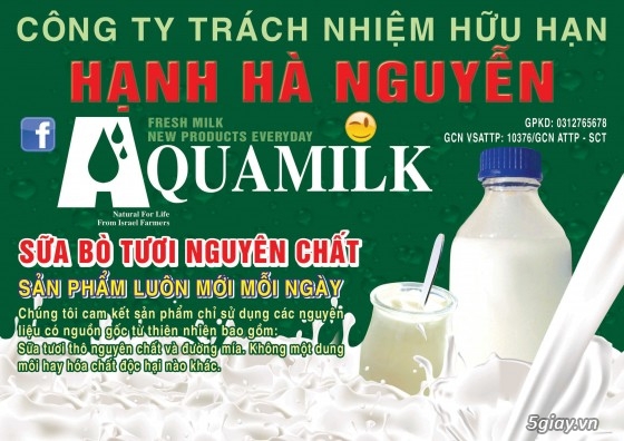 Sữa tươi thanh trùng Aquamilk giao mới mỗi ngày miễn phí!!! - 1