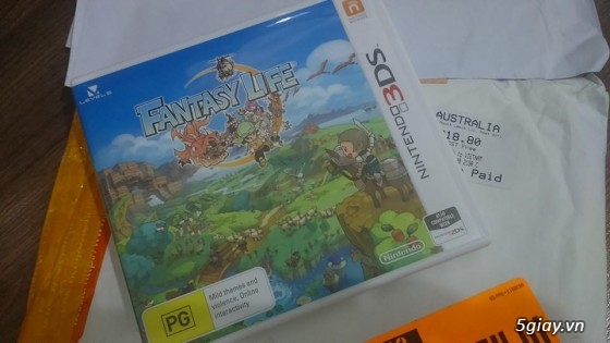 Cần bán game 3ds Fantasy Life Europe ver 99.9%/ 900k