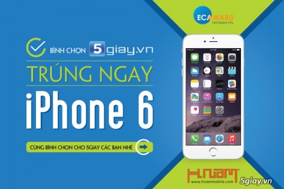 Cùng tham gia bình chọn 5giay.vn là sàn TMĐT tiêu biểu 2014 – Trúng ngay iphone 6 - 1