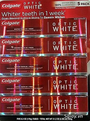 Kem Đánh Răng Colgate Optic White 178g Của Mỹ-Lốc/5 hộp-gia re - 4