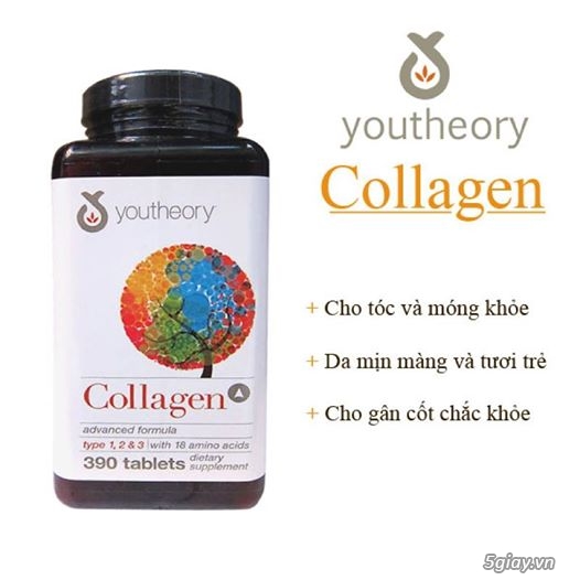 QT Shop - Collagen Youtheory 1, 2, 3 (390 Viên) - TPCN Dưỡng Đẹp Da- 650.000