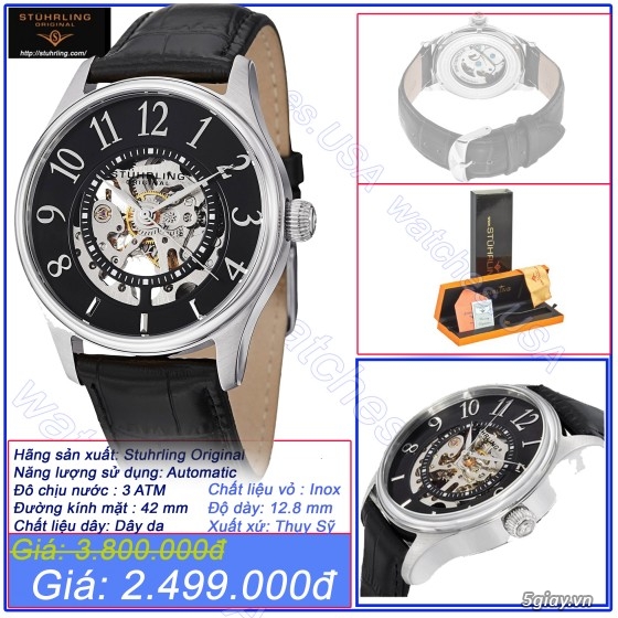 Đồng hồ Stuhrling Original chính hãng xách tay USA - Sale 30-40%