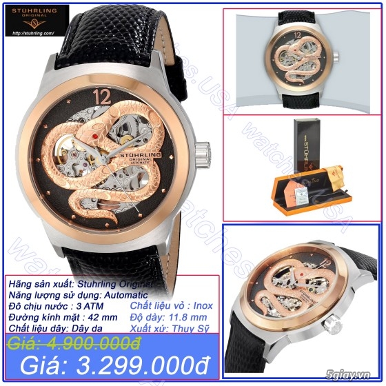 Đồng hồ Stuhrling Original chính hãng xách tay USA - Sale 30-40% - 16