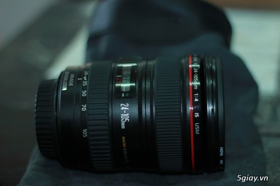 Bán Lens Canon 24-105 F4 L + Filter 77mm Hoya + túi zin