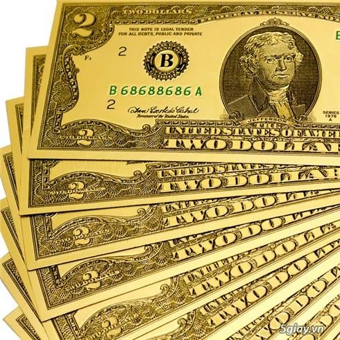 2USD mạ vàng 100USD mạ vàng Lì xì Tết - 2