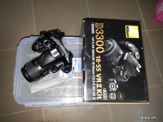Bán Nikon D3300-fullbox (500-1000 shots) + Lens kit 18-55 VRII