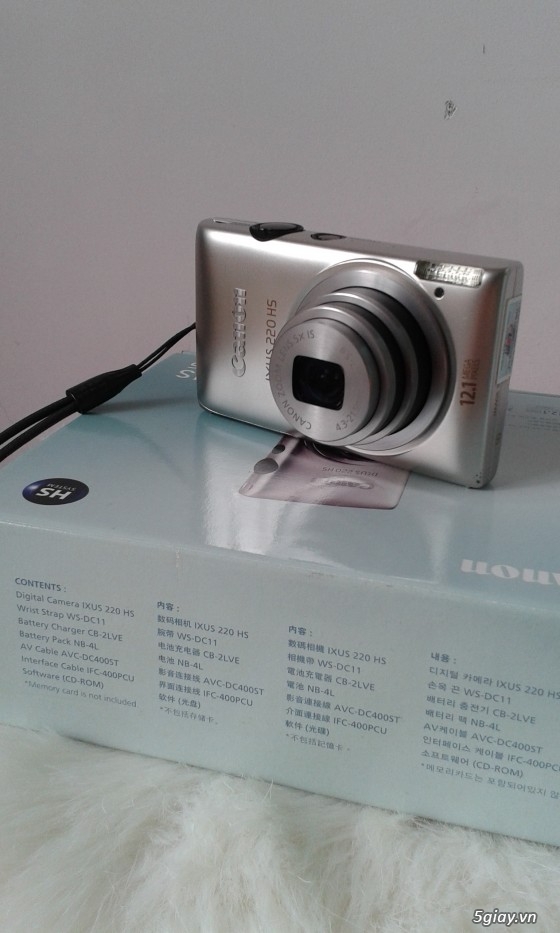 Canon Ixus 220 HS bạc +  phụ kiện