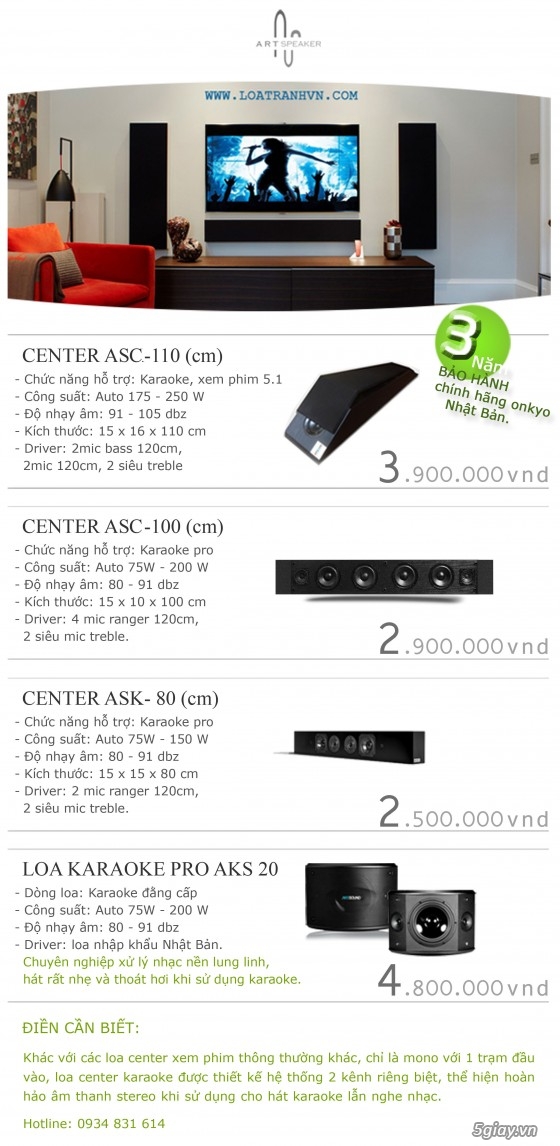 Loa Karaoke Center ASC- 100 hỗ trợ karaoke đẳng cấp hàng đầu-Giá 2tr9 - 3
