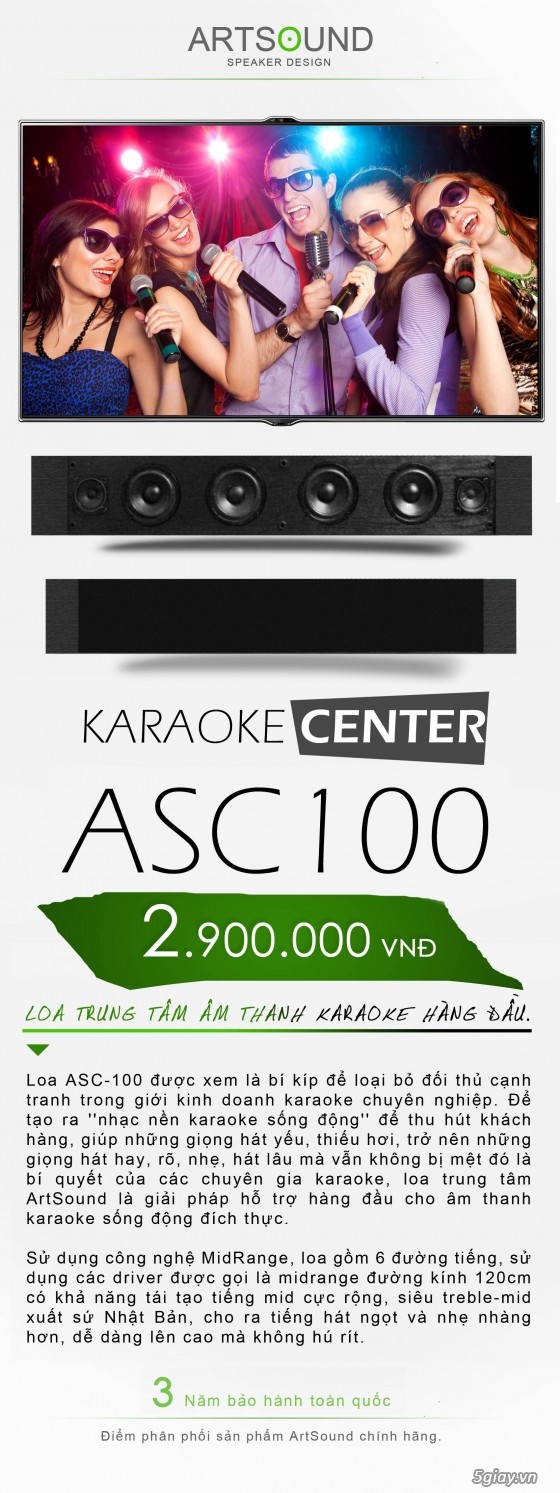 Loa Karaoke Center ASC- 100 hỗ trợ karaoke đẳng cấp hàng đầu-Giá 2tr9 - 2