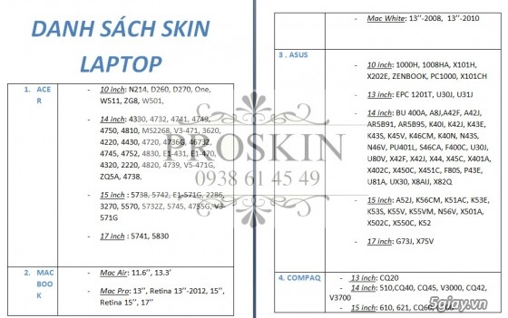 [ProSkin] In skin THEO YÊU CẦU cho mobile,tablet,laptop chỉ với 80K/bộ - 6