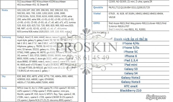 [ProSkin] In skin THEO YÊU CẦU cho mobile,tablet,laptop chỉ với 80K/bộ - 5