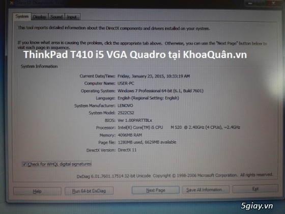 Chuyên Đề THINKPAD T410 Core i5/ RAM 4GB/ VGA Quadro 3100m giá sinh viên - 4
