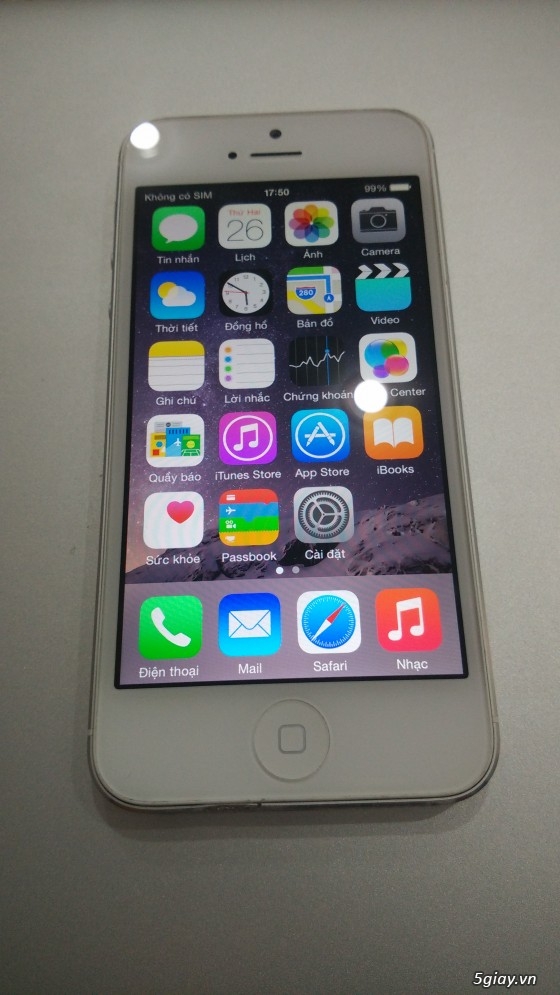 Iphone 5 64GB Quốc Tế Màu trắng, mới 95% giá 5tr9 - 3