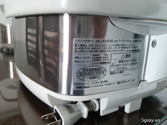 Bán nồi cơm điện từ TIGER, made in Japan, điện 100V, nấu cơm tuyệt phẩm - 1
