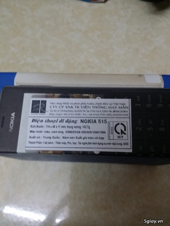Nokia 515 Dual Sim Black Cty Fullbox New 99.9% bh 12 tháng - 1