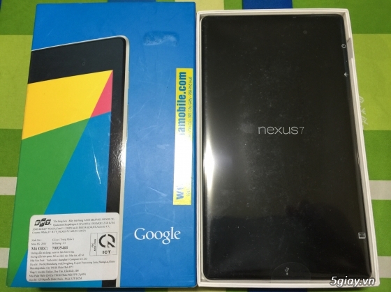Cần bán 1 cây Asus Nexus 7 3G màu trắng 32G mới 100%
