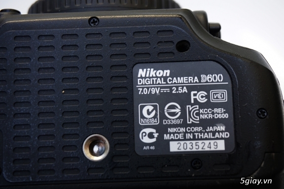 Bán máy ảnh Nikon D600 và lens 24-120 Nano - 4