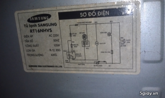 Bán tủ lạnh SamSung 160L không đóng tuyết giá 2.2tr hoặc cho thuê 80K/ 1tháng (GVấp) - 3