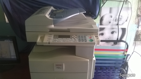 thanh lý máy photocopy ricoh mp161l + máy fax panasonic KX-FP701