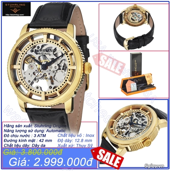 Đồng hồ Stuhrling Original chính hãng xách tay USA - Sale 30-40% - 3