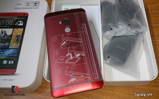 HTC One M7 Màu đỏ 32GB fullbox mới 99%