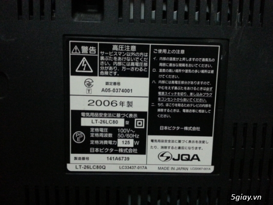 Cần bán 1 cái Tivi LCD 26 inch Made in Japan giá ok.............. - 3