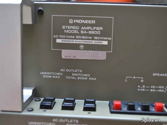 Stereo Ampli Pioneer SA 9800 nguyên zin, giá rẻ - 2