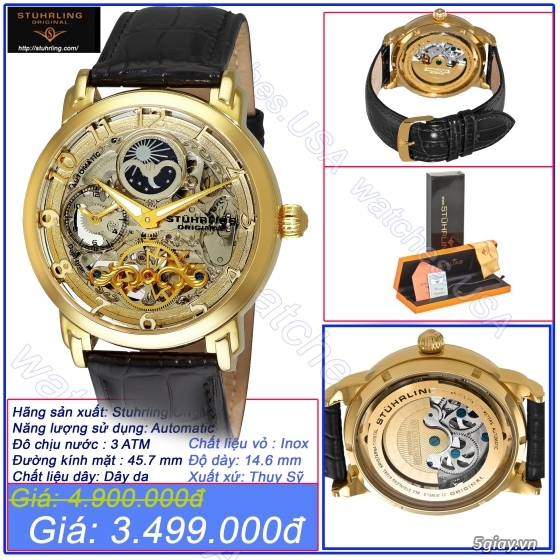 Đồng hồ Stuhrling Original chính hãng xách tay USA - Sale 30-40% - 15