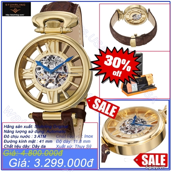 Đồng hồ Stuhrling Original chính hãng xách tay USA - Sale 30-40% - 18