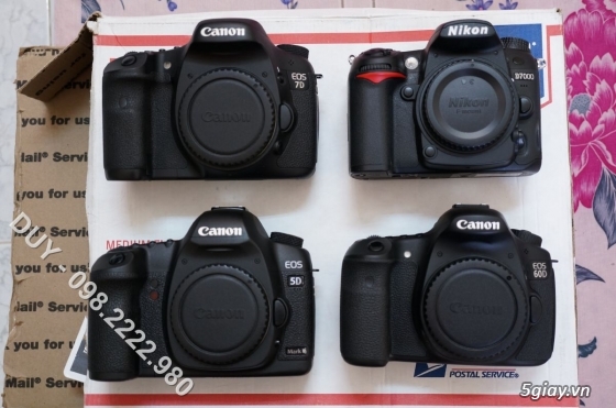 Canon 5D II, 7D, 60D + Nikon D7000 + Sony A850 + lens + tùm lum