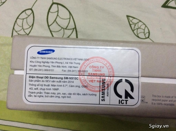 ra đi pé note 4 trắng ssvn - 1