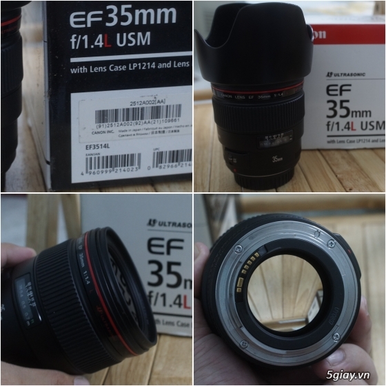 [Sai Gon]cần bán 2 lens CANON 24L & 35L