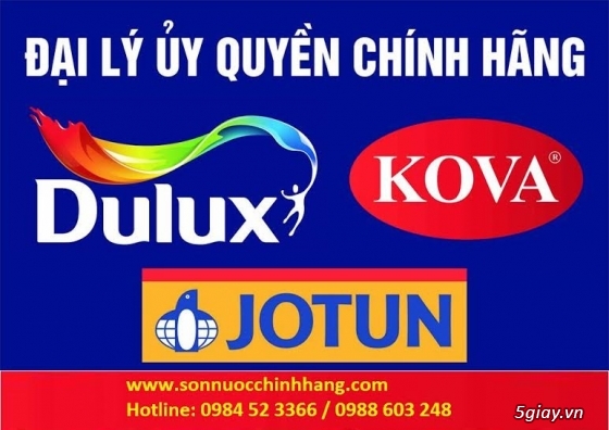 Đại lý sơn chính hãng Dulux - Maxilite ; Kova ; Jotun chiết khấu 28 - 35% tại Hà Nội