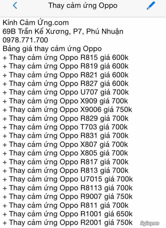 Chuyên thay mặt kính và cảm ứng Iphone, Samsung, Nokia, LG, HTC, Sony, Sky, OPPO - 5