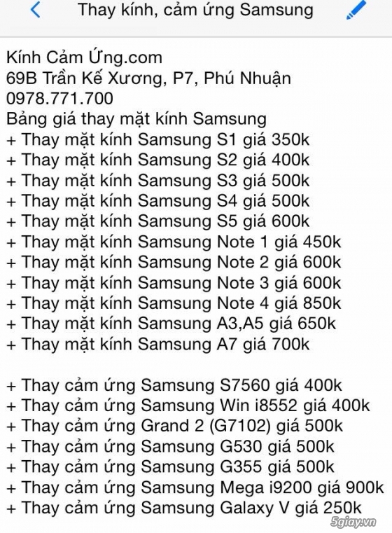 Chuyên thay mặt kính và cảm ứng Iphone, Samsung, Nokia, LG, HTC, Sony, Sky, OPPO - 1