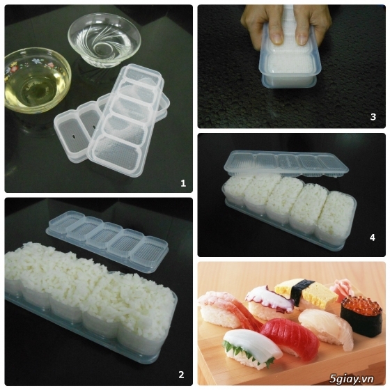 Khuôn Sushi Cuộn và Khuôn Sushi Nắm - Maki Sushi Mold and Nigiri Sushi Mold - 6