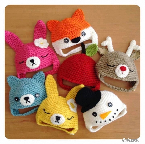 Nhận làm giầy và nón len cho bé. Tất cả đồng giá 60.000/món dưới 12 tháng - 2