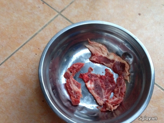 [Q12] bán thịt bò Úc vụn, cho chó ăn, 60k/kg