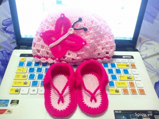 Nhận làm giầy và nón len cho bé. Tất cả đồng giá 60.000/món dưới 12 tháng - 5