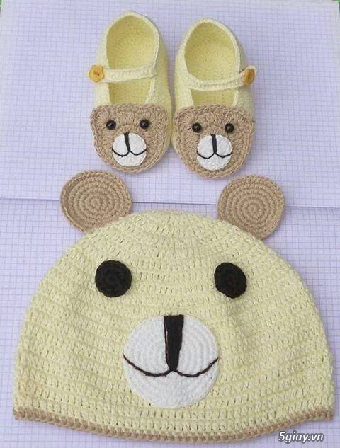 Nhận làm giầy và nón len cho bé. Tất cả đồng giá 60.000/món dưới 12 tháng - 36