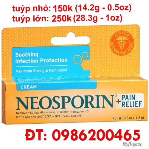 NEOSPORIN - thuốc mỡ số 1 về da, giúp làm lành vết thương và chống sẹo hiệu quả