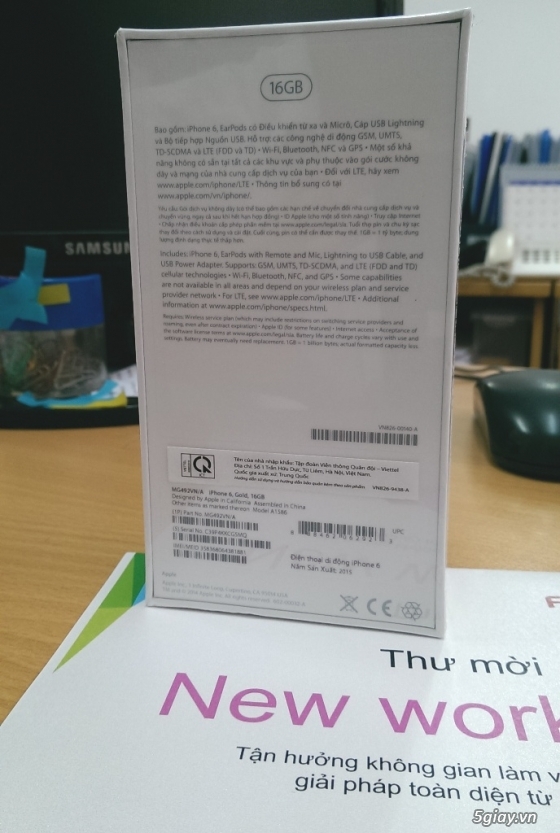 Bán Iphone 6 16GB GOLD VN/A hàng chính hãng Viettel chưa active nguyên Seal