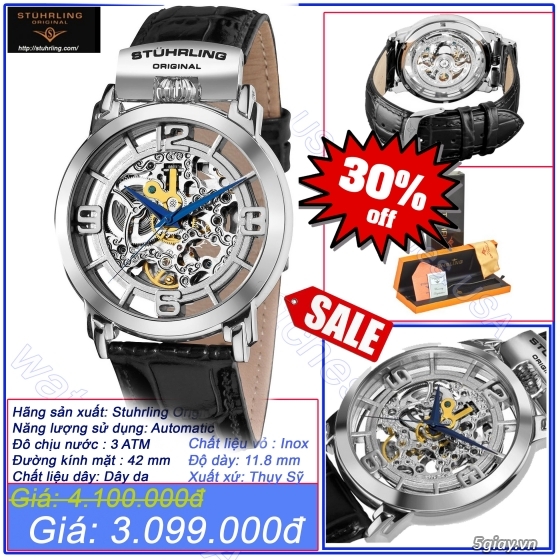 Đồng hồ Stuhrling Original chính hãng xách tay USA - Sale 30-40% - 1