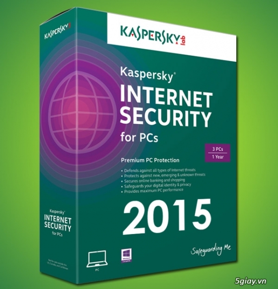 Phần mềm diệt vi rút kaspersky internet security 2015. bảo hành 1 năm