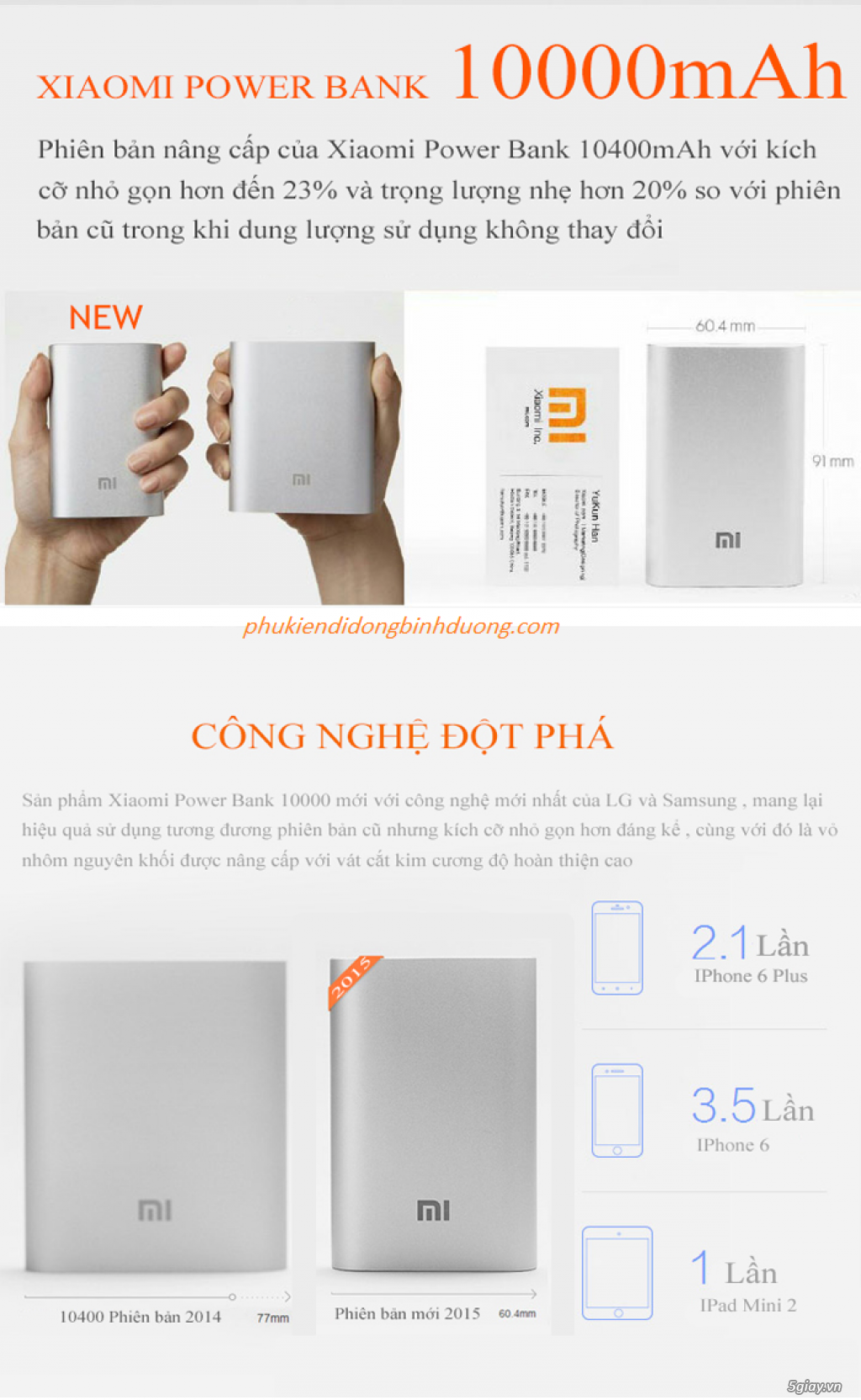 [storexiaomi.com] sạc dự phòng, phụ kiện xiaomi chính hãng - 1