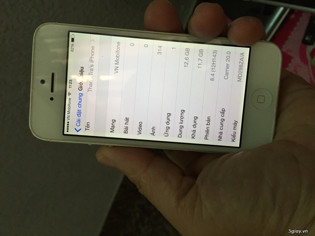 Hcm bán iphone 5 màu trắng singapore giá 4tr