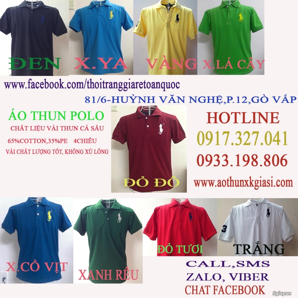 Xường sàn xuất-bán sỉ-lẻ áo thun cá sấu polo,lambo,tonny - 2