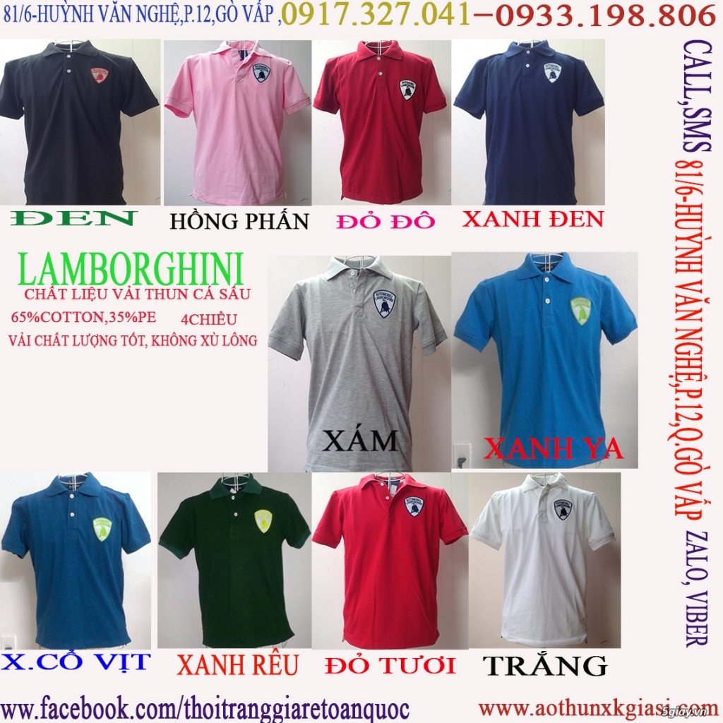 Xường sàn xuất-bán sỉ-lẻ áo thun cá sấu polo,lambo,tonny