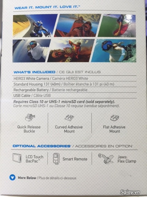 Bán camera gopro hero 3 white_new 100% - 2