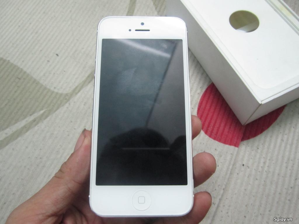 Bán Iphone 5 Lock Nhật Softbank, 16Gb, màu trắng, zin 100%, Full Phụ kiện, đẹp, giá 3tr5 - 1